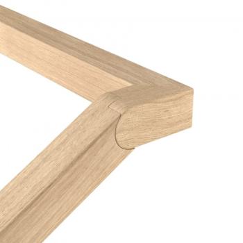 Winkel L-Handlauf Eiche Eckig 45x45 mit Gelenk verstellbar - System X25